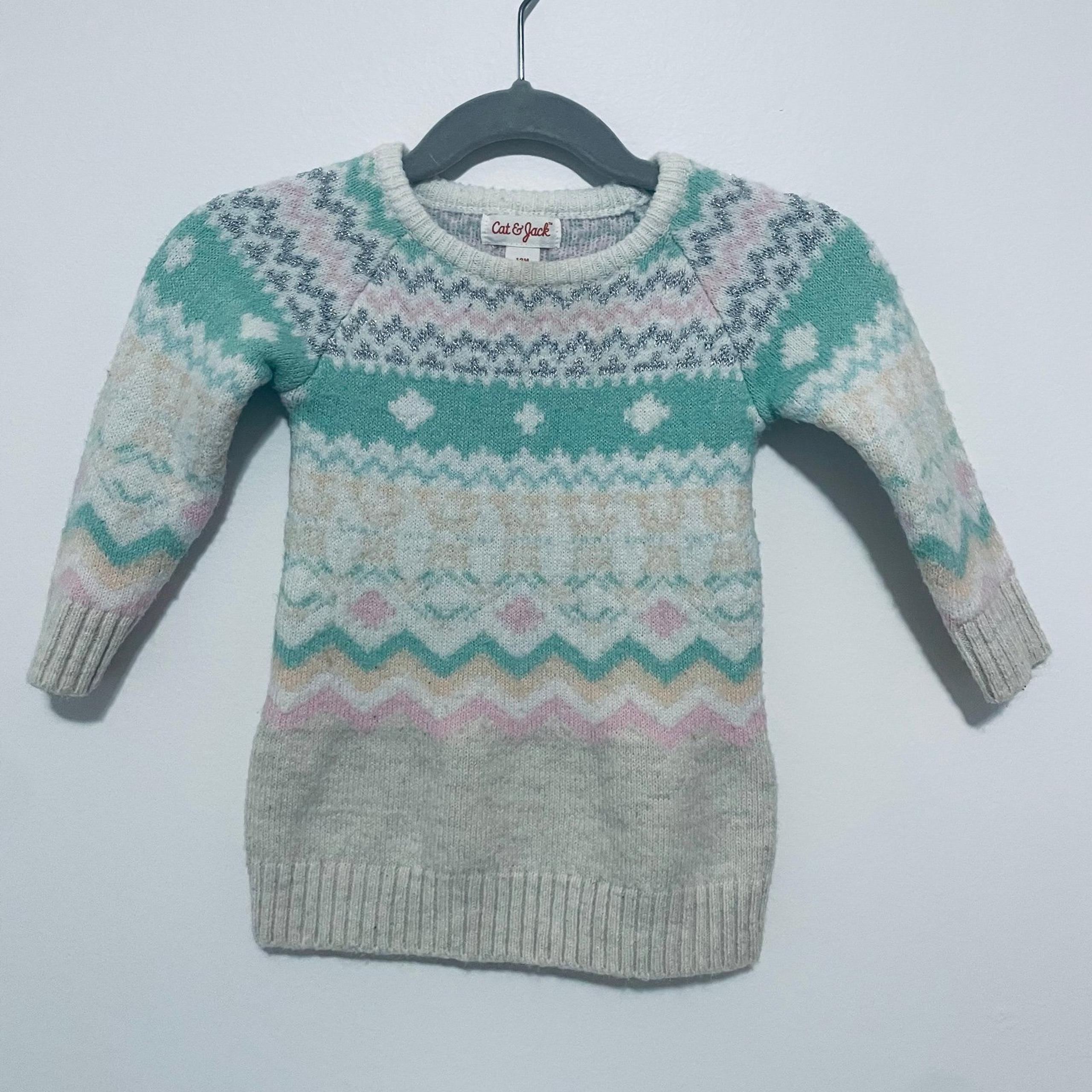 Cat & Jack baby girls sweater dress size 12 months