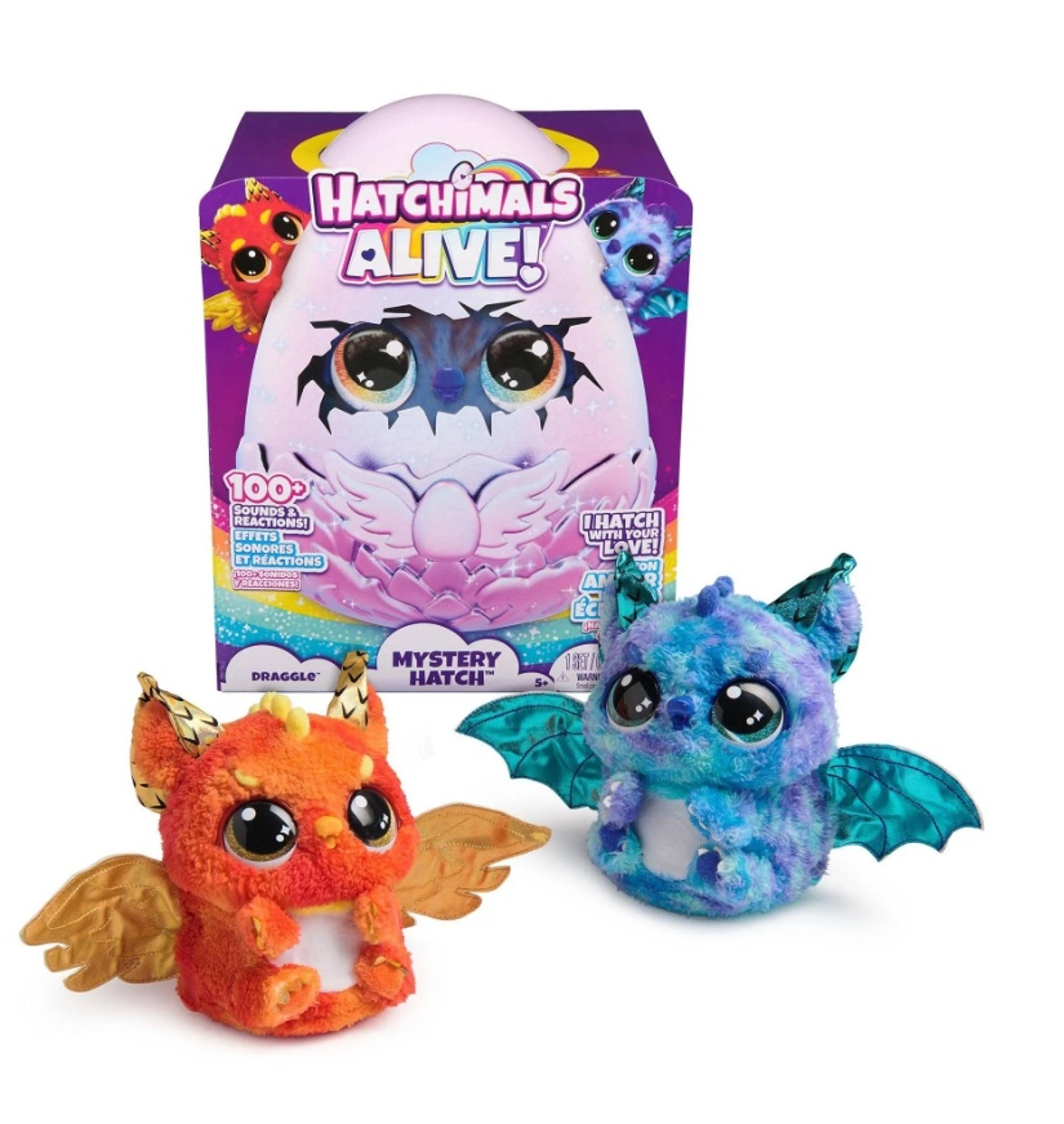 Hatchimals alive draggle mystery hatch splash or flame