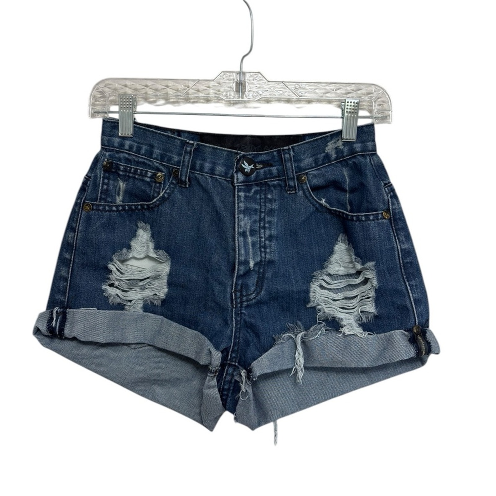 One Teaspoon Distressed Denim Shorts - Size 27