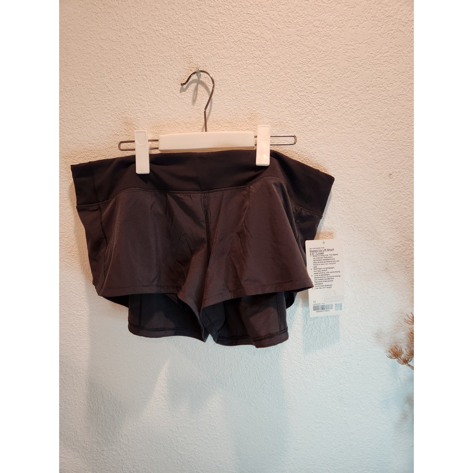NWT Lululemon Speed Up Low Rise 2.5 Lined Shorts Black Size 12 Running