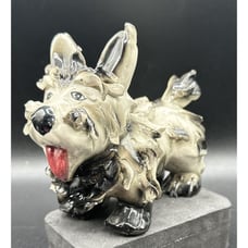 Rare 1930s Ceramic Spaghetti Scotty Dog Figurine Signed Palias Italy 5524- 5N