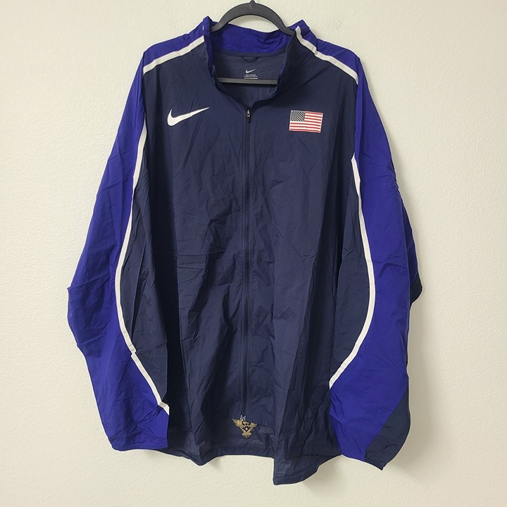 Nike Pro Elite USA Track And Field Podium Jacket 836295-451 Size 4XL Blue