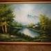 Criss Canning lake house with mountain oil painting. Beautiful peace.36inx24inch
