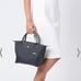 longchamp le pliage club small top handle bag gunmetal