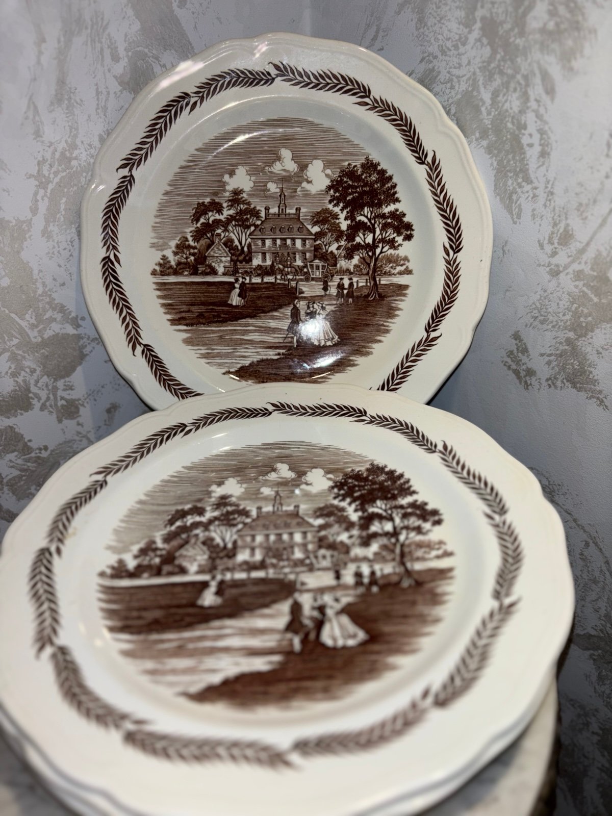 Vintage J&G Vintage J&G Meakin “Colonial England” Set of 4 Plates 10”