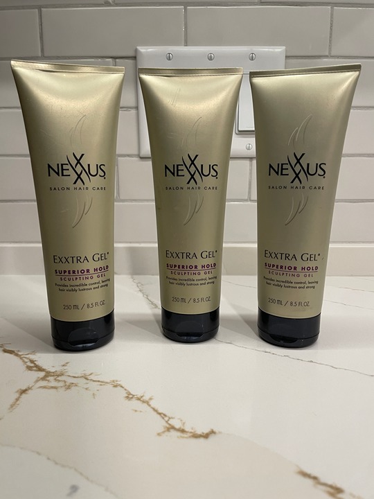 Nexxus Exxtra Gel Superior Hold Sculpting Gel Lot of 3 Used 8.5 fl oz 60-75%