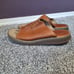 Vintage Dr Martens womens 7 brown leather chunky slide sandals y2k 90s