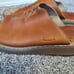 Vintage Dr Martens womens 7 brown leather chunky slide sandals y2k 90s