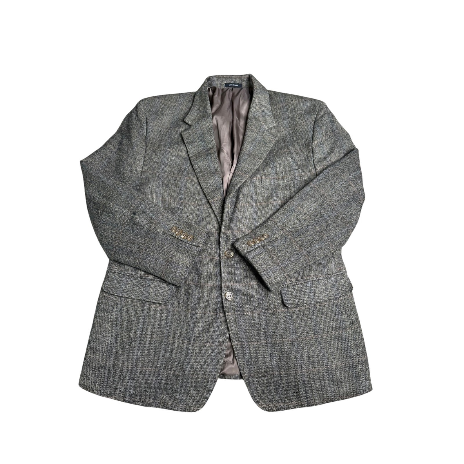 Lauren Ralph Lauren Mens Wool Herringbone Blazer Sport Coat Jacket 46R