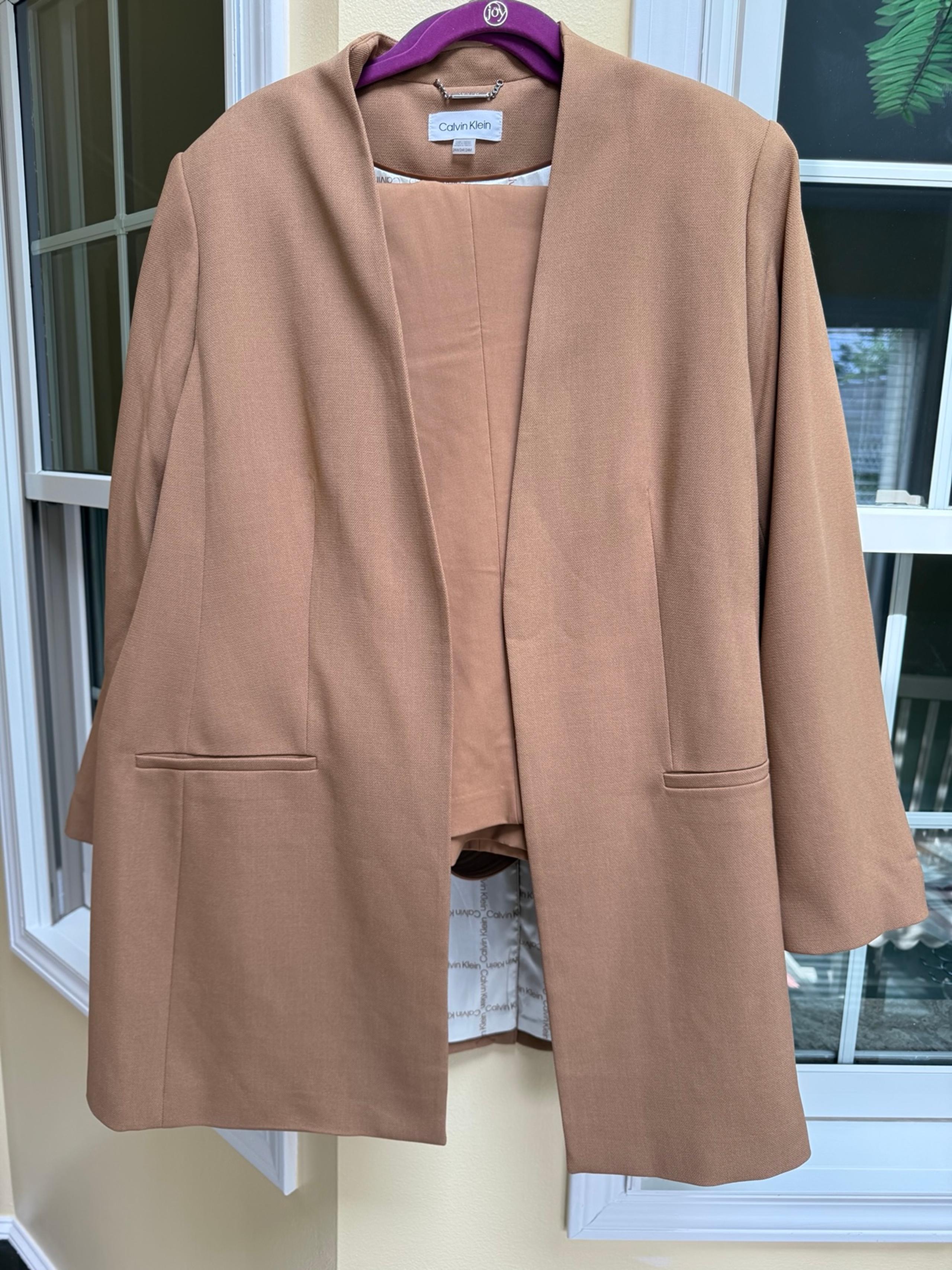 Calvin Klein 24w Blazer and Pants Set Luggage Color