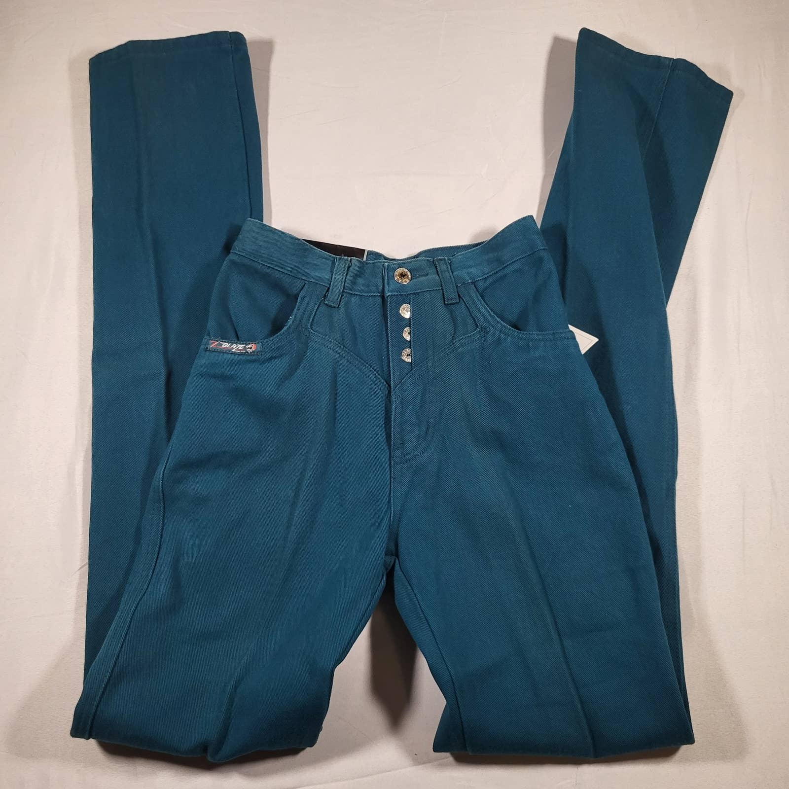 NWT*Vintage*Blaze Blackfire Jeans*Womens 24/1/2* Hillbilly *Turquoise*High Rise*