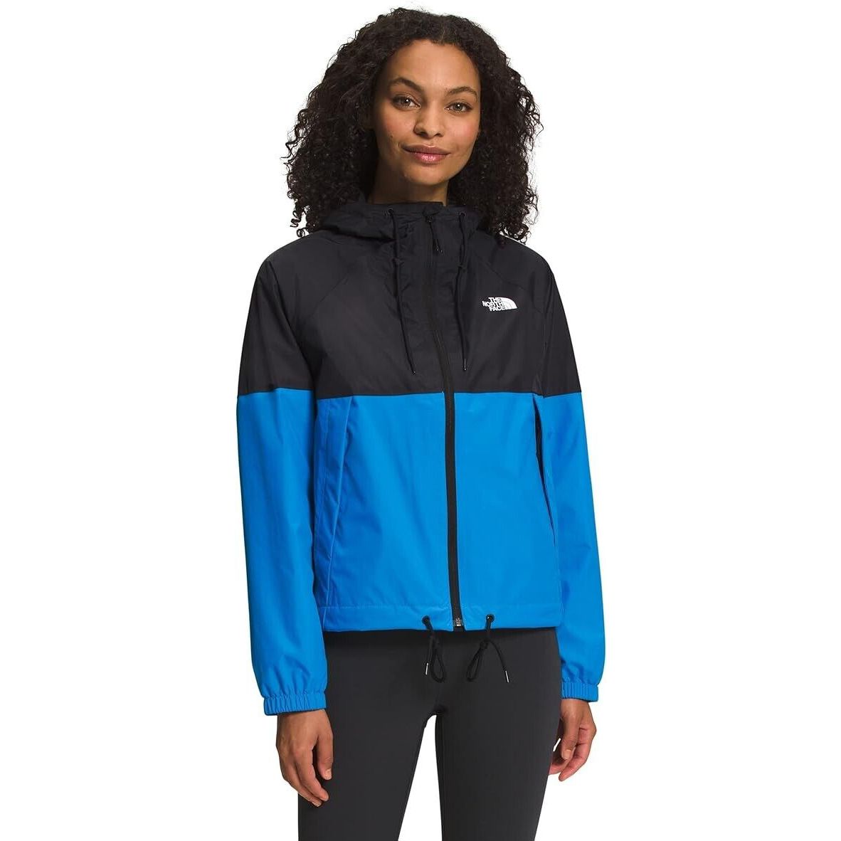 The North Face Antora NF0A7QF1 Women's Blue Black Full Zip Rain Jacket XL NCL112