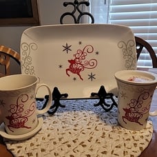 Twinkle Reindeer snack tray & cup set