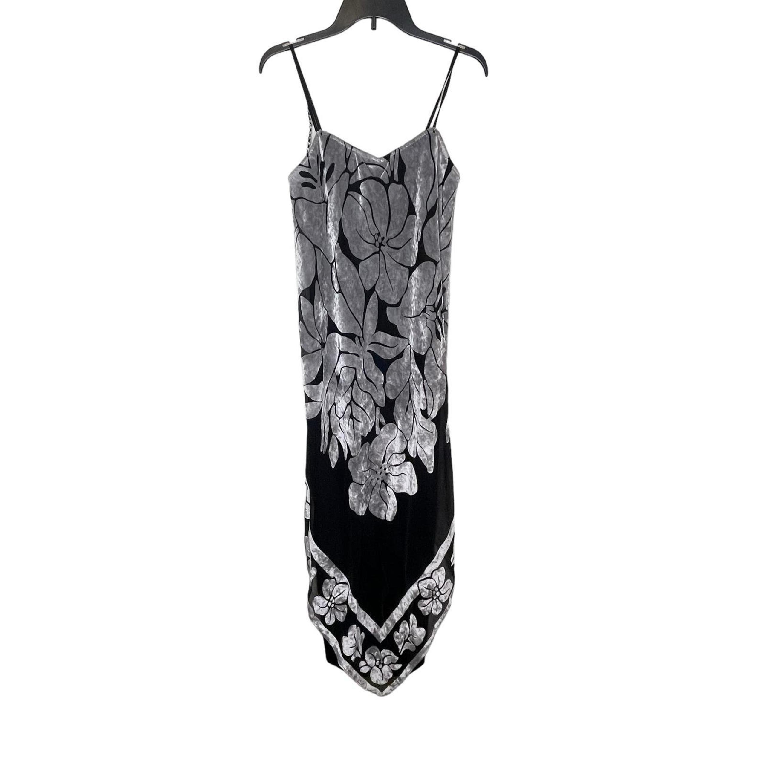 Joseph Ribkoff Women's Dress Midi Lined Floral Strappy Hanky V-Neck Sleeveless 6