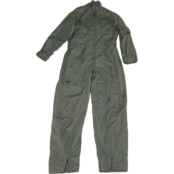 U.S. Military Flight Suit Flyers Coveralls 27/P Sage Green Size 38S
