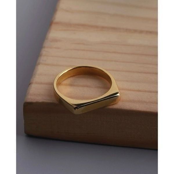 Gold Plated Stainless Steel Bar Ring