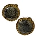 VINTAGE Miriam Haskell Signed Screw Back Clip Earrings Black White Stones RARE