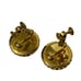 VINTAGE Miriam Haskell Signed Screw Back Clip Earrings Black White Stones RARE