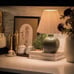 Ribbed Ceramic Table Lamp Green/Oatmeal - Hearth & Hand™ with Magnolia