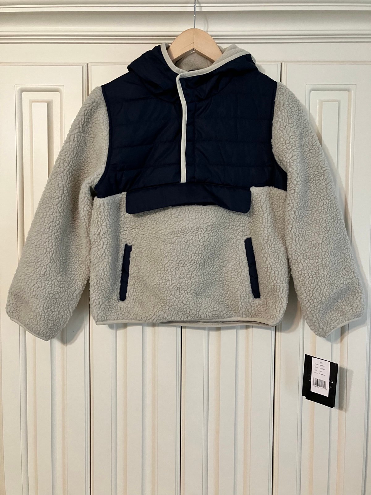 London Fog Half Zip Fleece Sweatshirt Jacket Size S/8 NWT