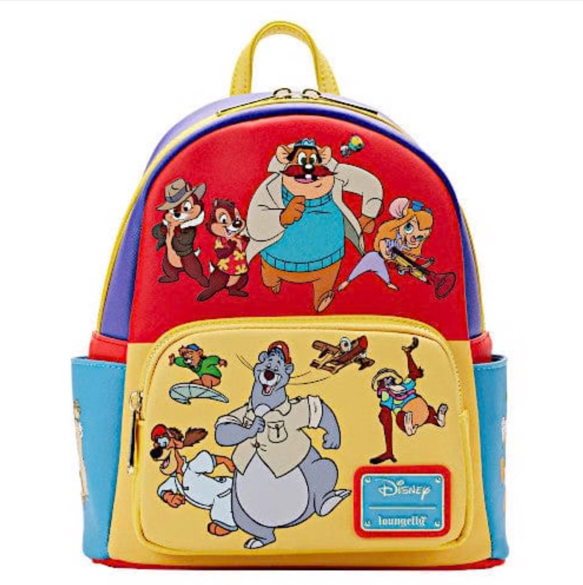 Loungefly Disney Afternoon Cartoons Color Block Mini Backpack