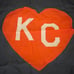 Charlie Hustle Outdoor Blue And Red Kansas City Heart Flag Approx 3’x5’