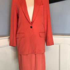 Vintage 90s Diane Von Furstenberg Coral Suit