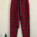 Antonio Melanie Plaid Red Trousers with Belt