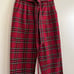 Antonio Melanie Plaid Red Trousers with Belt