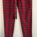 Antonio Melanie Plaid Red Trousers with Belt