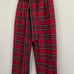 Antonio Melanie Plaid Red Trousers with Belt