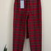 Antonio Melanie Plaid Red Trousers with Belt