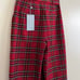 Antonio Melanie Plaid Red Trousers with Belt