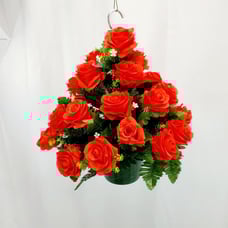 Red Hanging Basket for Shepherds Hook