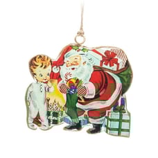 Abbott Collection 37-IMPRINT-043 Santa with Boy Ornament BNWT 1 LEFT