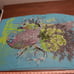 Chiffon Peacock Shawl Wrap Womens O/S Blue Boho Resort Wear Transitional Coastal