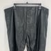 Anne Klein Womens Faux Leather Pants 3x Black High Rise Ankle NWT