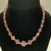 Necklace Aurora Borealis pink crystal necklace