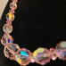 Necklace Aurora Borealis pink crystal necklace