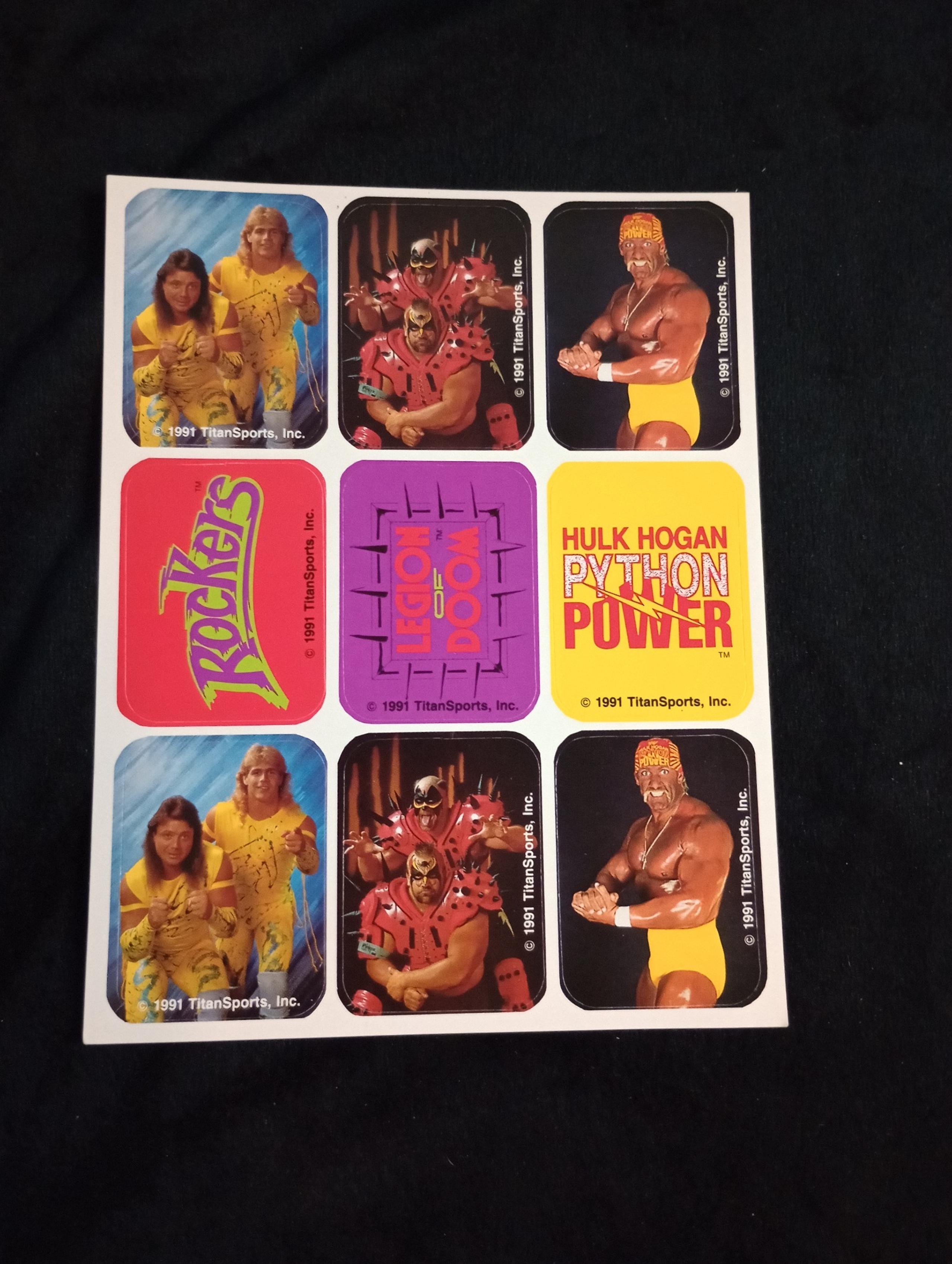Vintage WWF stickers