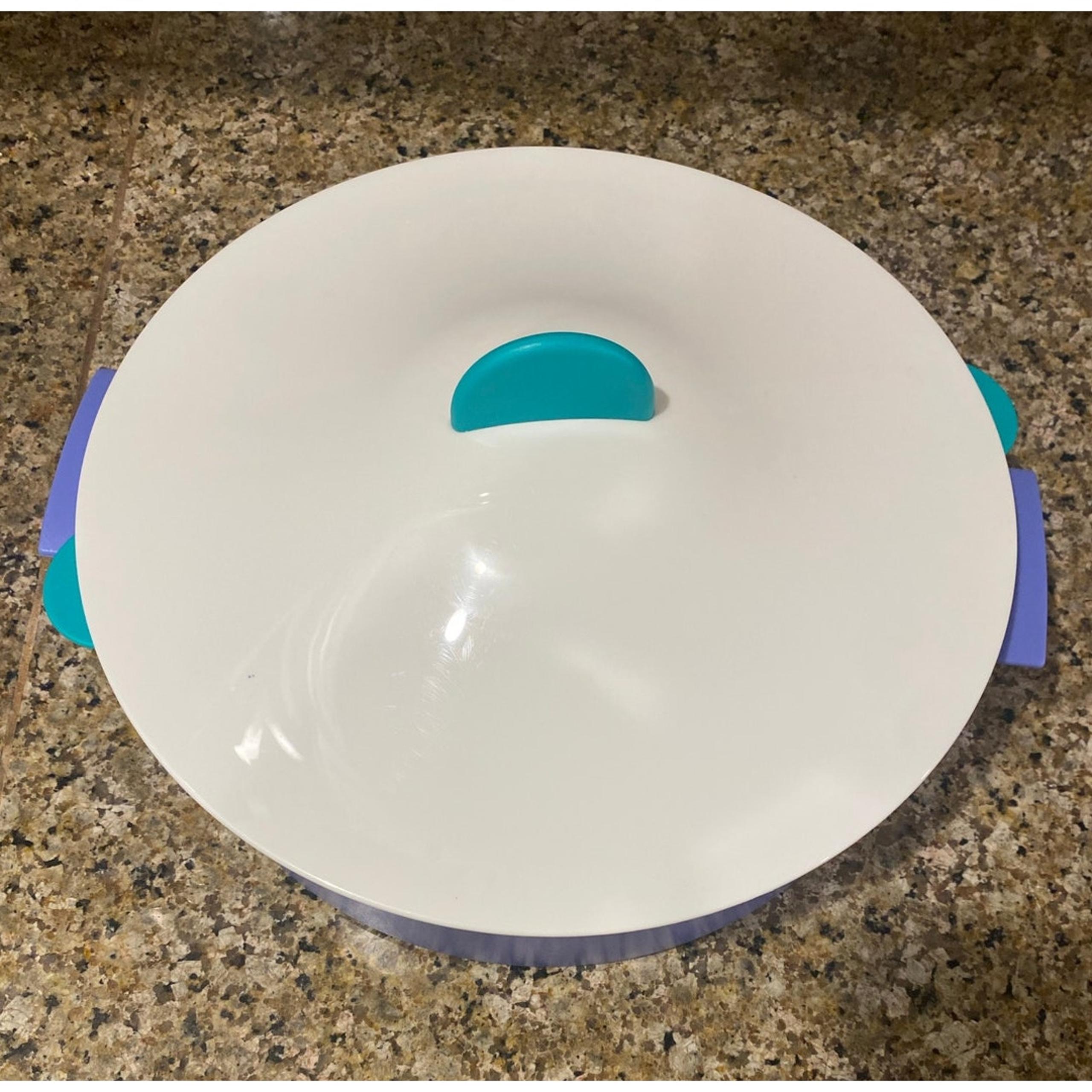 Vintage Micro-Steamer 3 Piece Set Purple Teal White - Tupperware