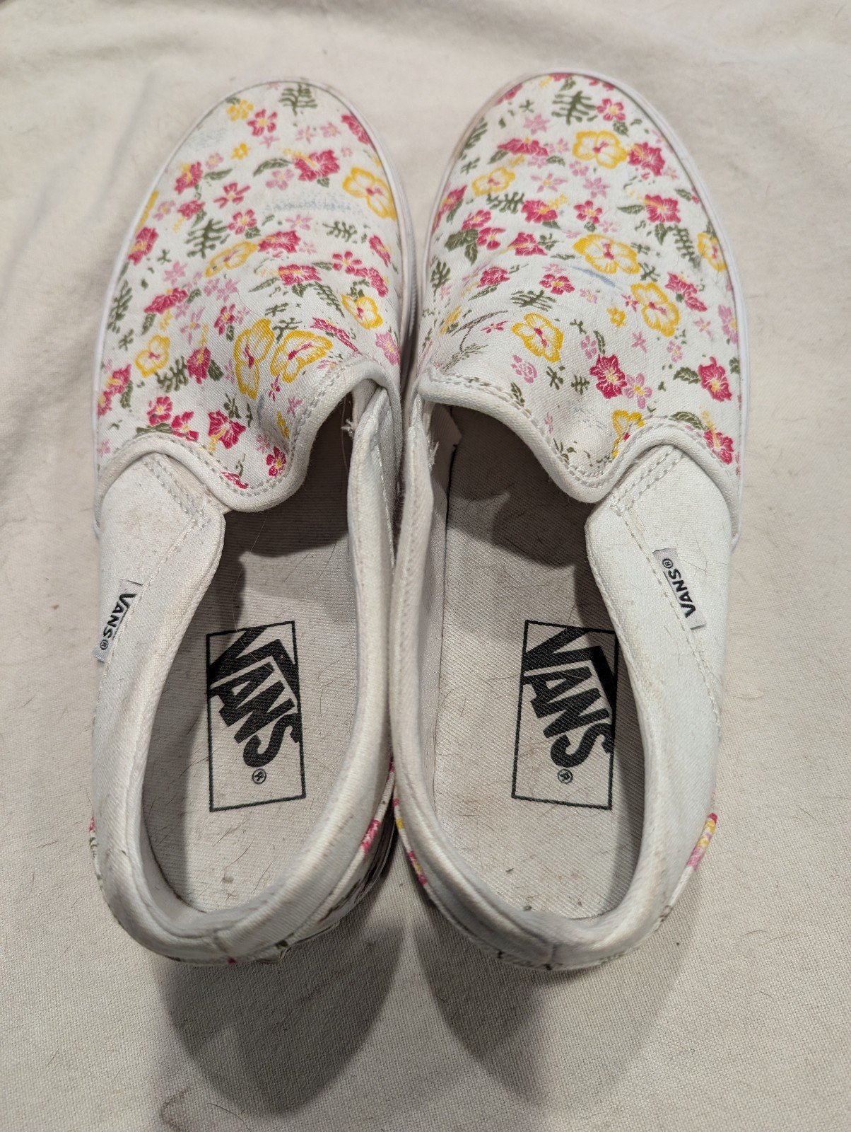 Vans slip on canvas floral women's size 8.5