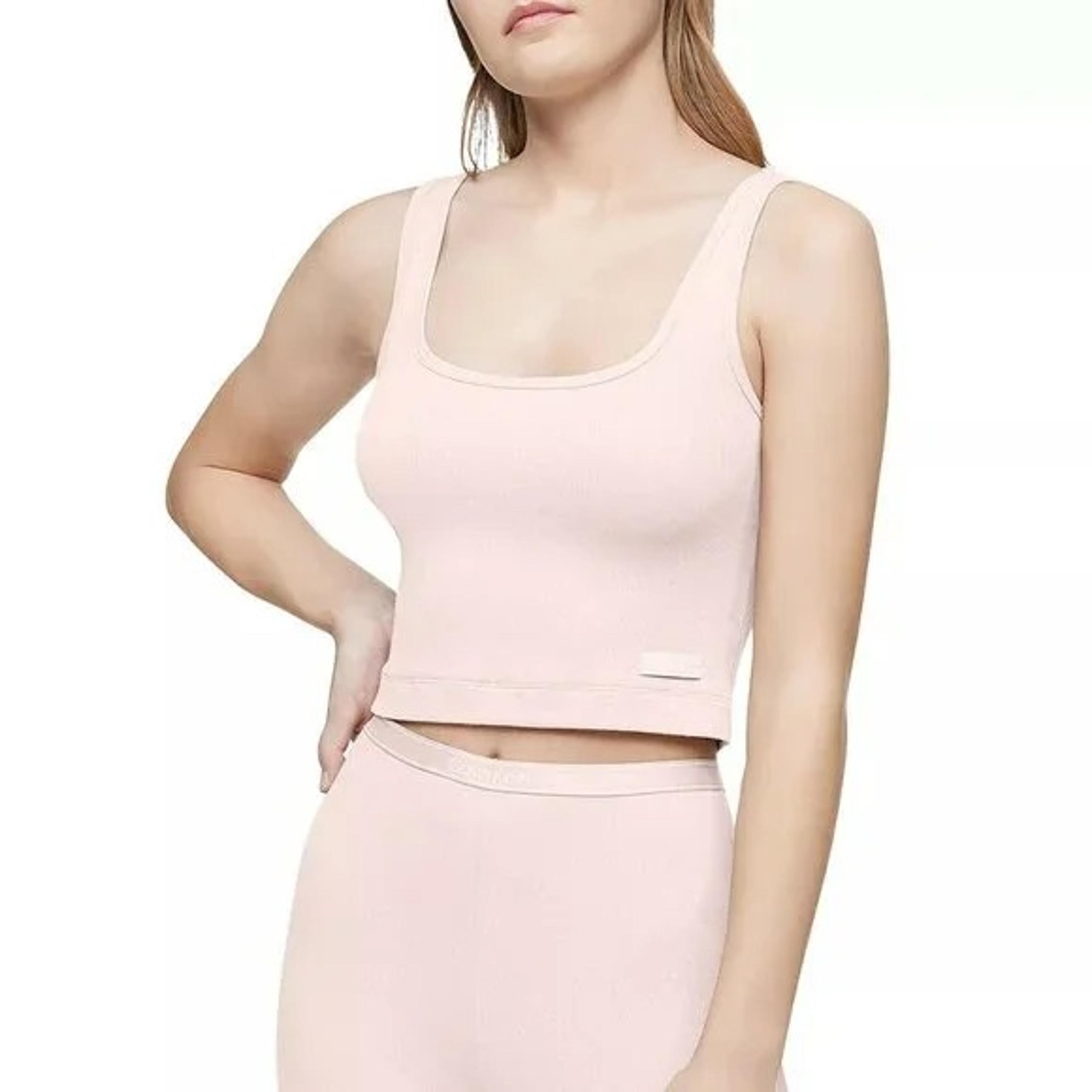 Calvin Klein Women's Pure Ribbed Tank Top QS6648-691 Small MSRP $42 NWT
