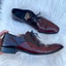 Mezlan eel skin derby shoes 8