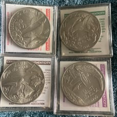 Lot of 4 90s Collectible Maui No Ka Oi Trading Dollar Coins