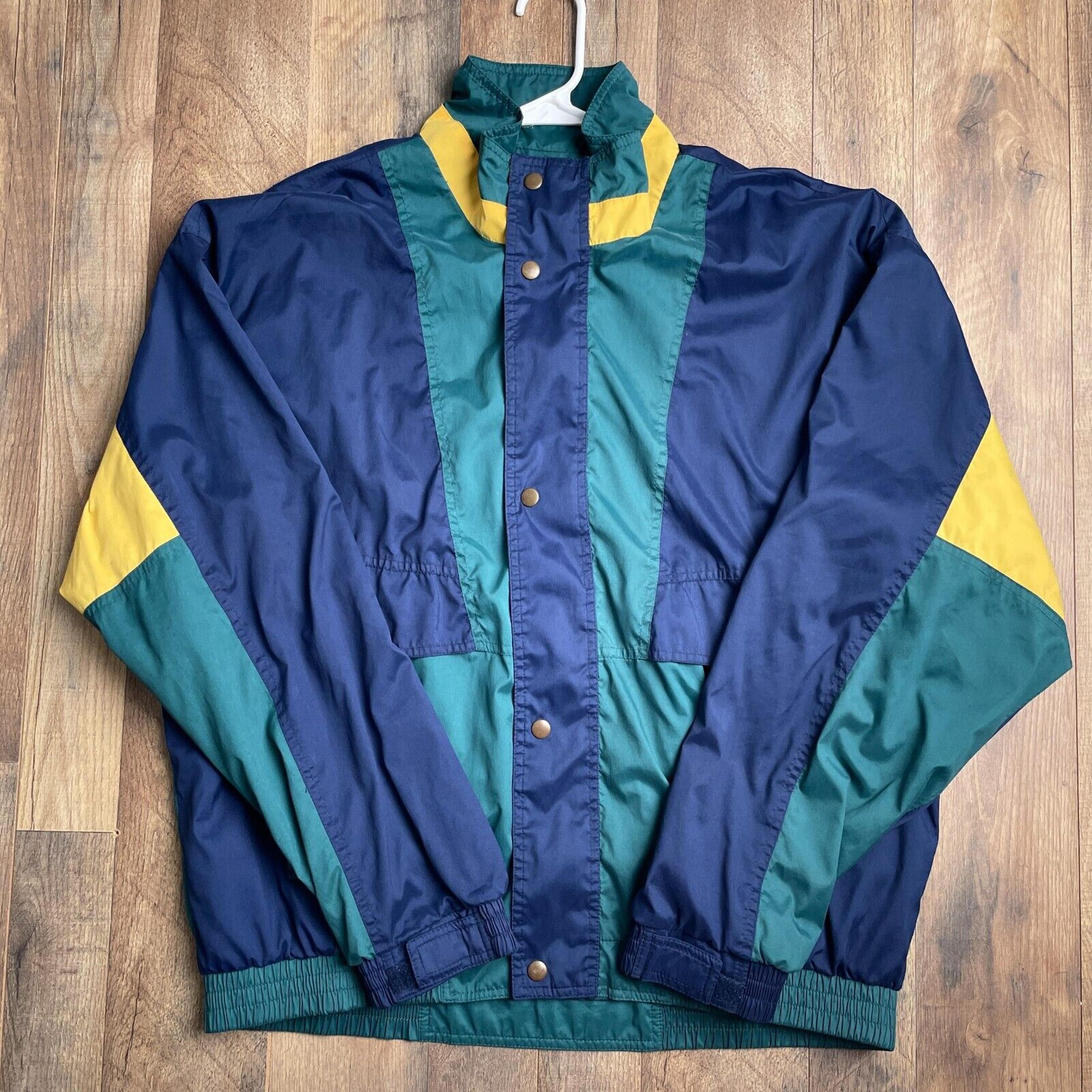 Vintage 90s Sunice Jacket Men's Large Colorblock Windbreaker Waterproof 2019