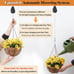 Adjustable Hook for Garden Baskets Pots,Birds Feeder,(3Pcs,Black)
