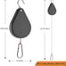 Adjustable Hook for Garden Baskets Pots,Birds Feeder,(3Pcs,Black)