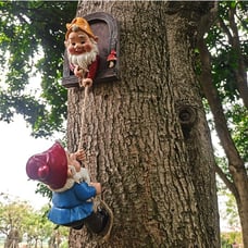 Climbing Gnomes Tree Decor - Cute Gnome Garden Statue Art Resin Dwarf Sculpture
