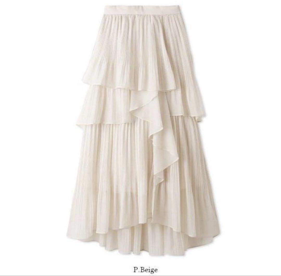 SNIDEL Straight Pleated Tiered Skirt